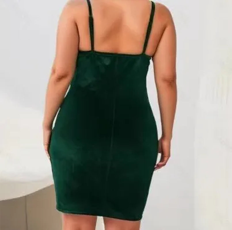 Plus Size Solid Cami Dress