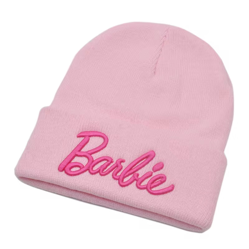 Barbie Knitted Cute Woolen Hat Female Ski Cap Soft Warm Elastic 