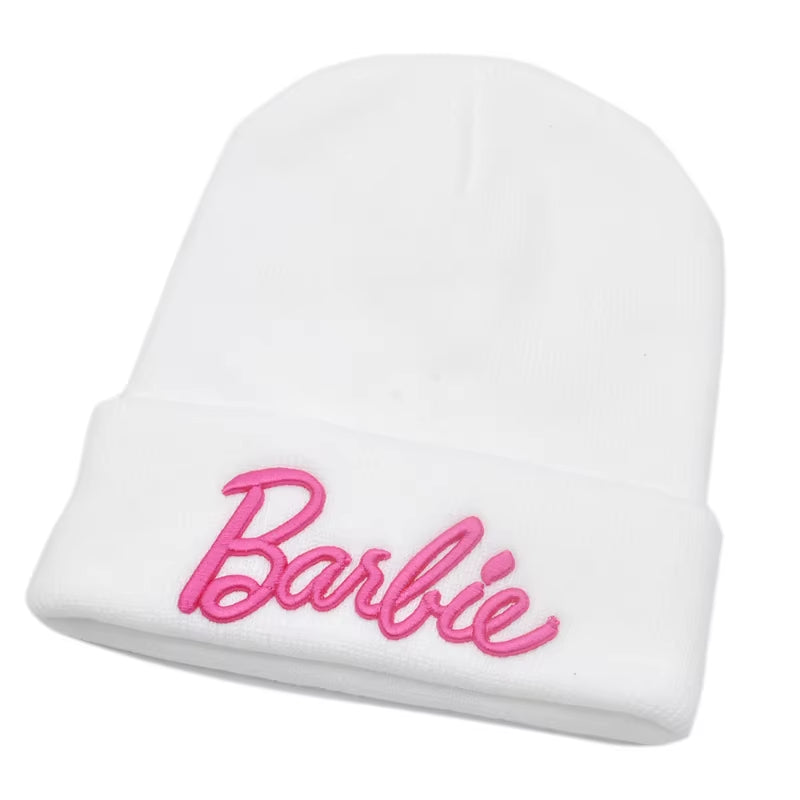 Barbie Knitted Cute Woolen Hat Female Ski Cap Soft Warm Elastic 