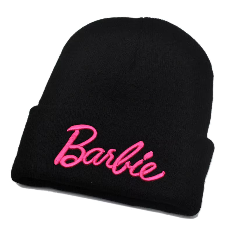 Barbie Knitted Cute Woolen Hat Female Ski Cap Soft Warm Elastic 