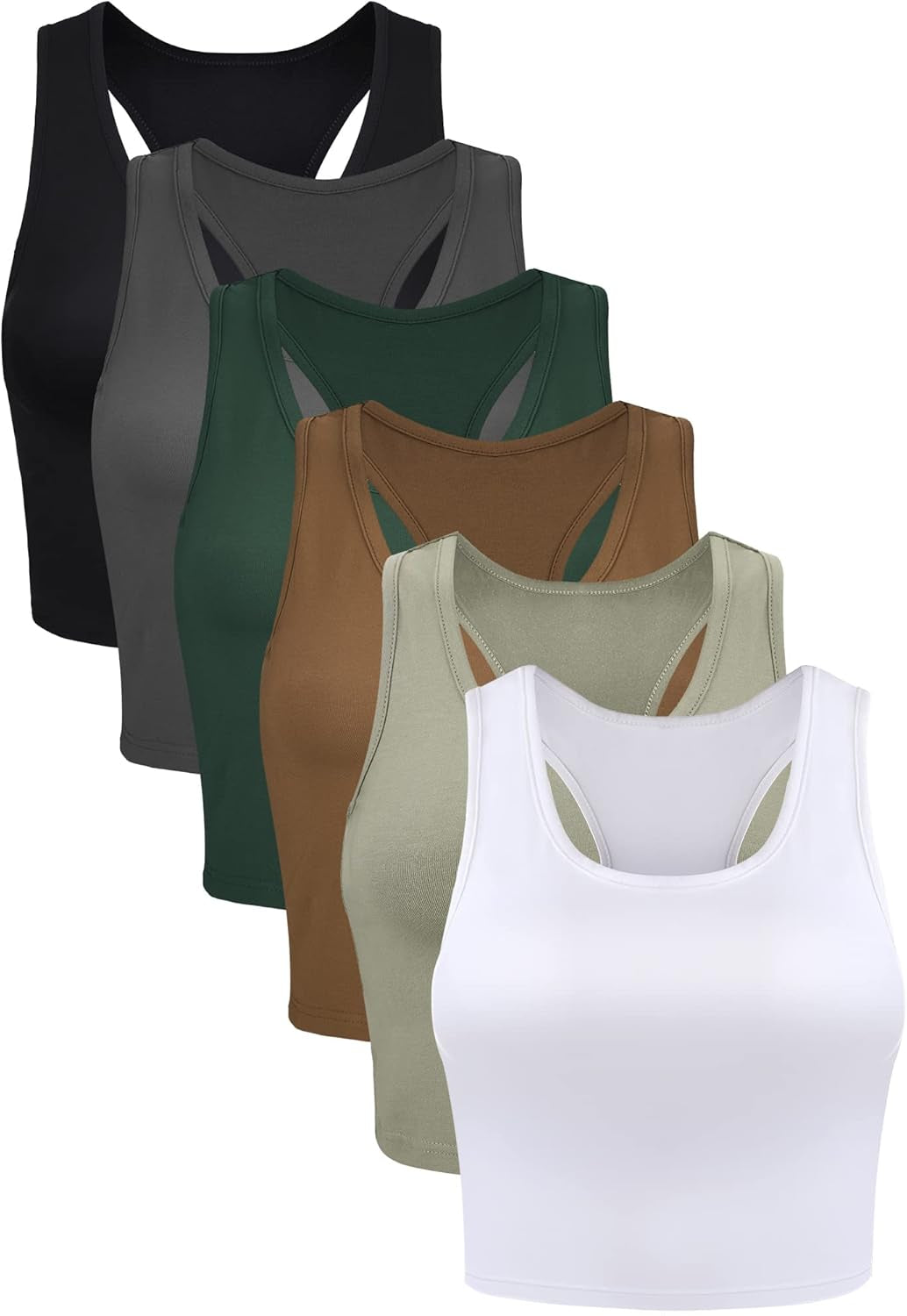 6 Pieces Basic Sleeveless Tank Tops for Women